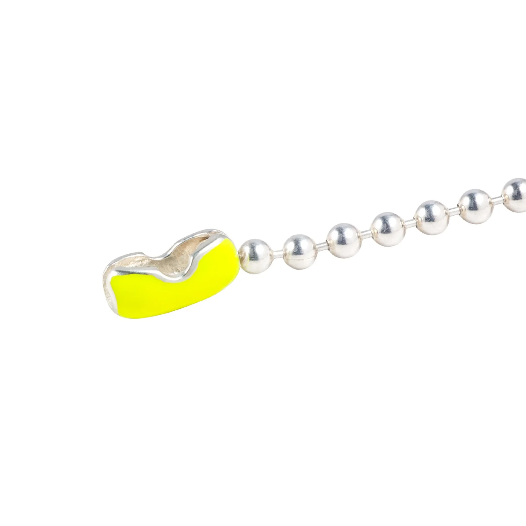 Silver ball chain bracelet with color enamel clasp — JASON Le COMPTE